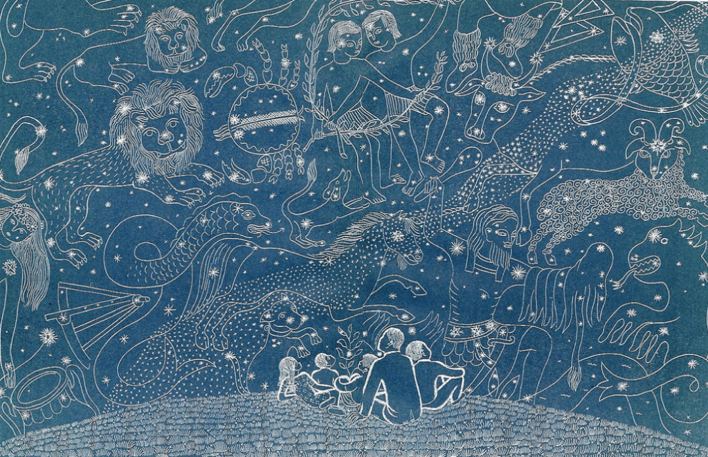 Ilonka Karasz - Illustration from "The Heavenly Tenants" 